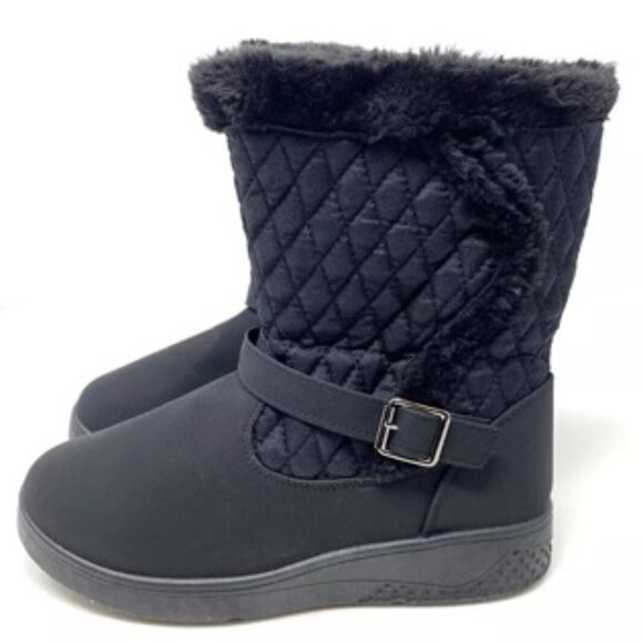 Cherokee Shoes - Cherokee Women's Winter Boot Faux Fur Zipper Black Size 9